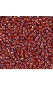 Miyuki delica Beads 11/0 - White lined root beer ab DB-1781